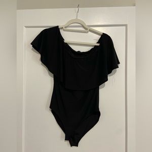 Black Off the Shoulder Bodysuit